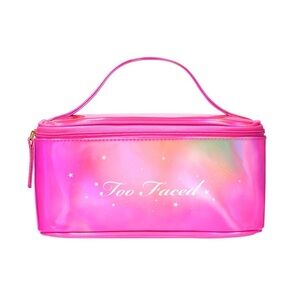 Too Faced Iridescent Pink Cosmetic Case